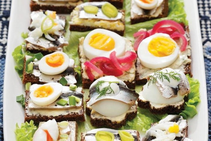 Plate of traditional Estonian food